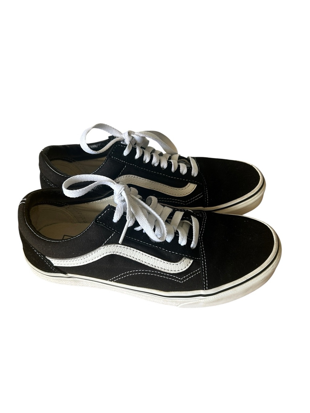 Vans Unisex Classic Old School Black and White Low-Top  Size: Mens 7.5 Womens 9